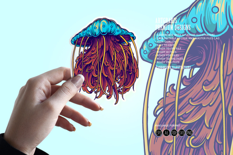 jellyfish-classic-ornament-svg