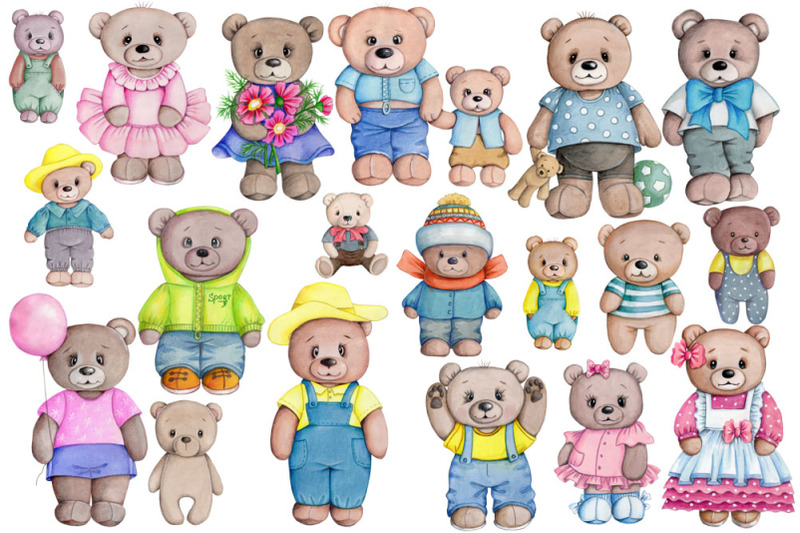 big-set-of-cute-teddy-bears-watercolor
