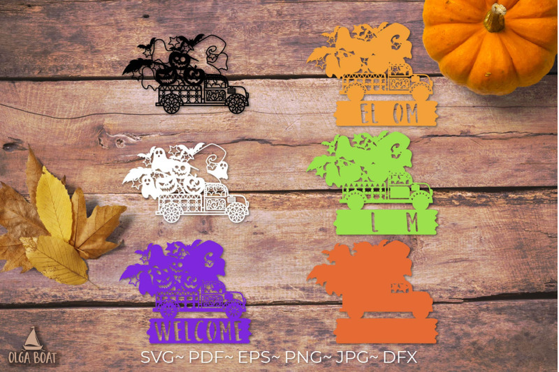 3d-halloween-truck-halloween-welcome-sign-layered-svg