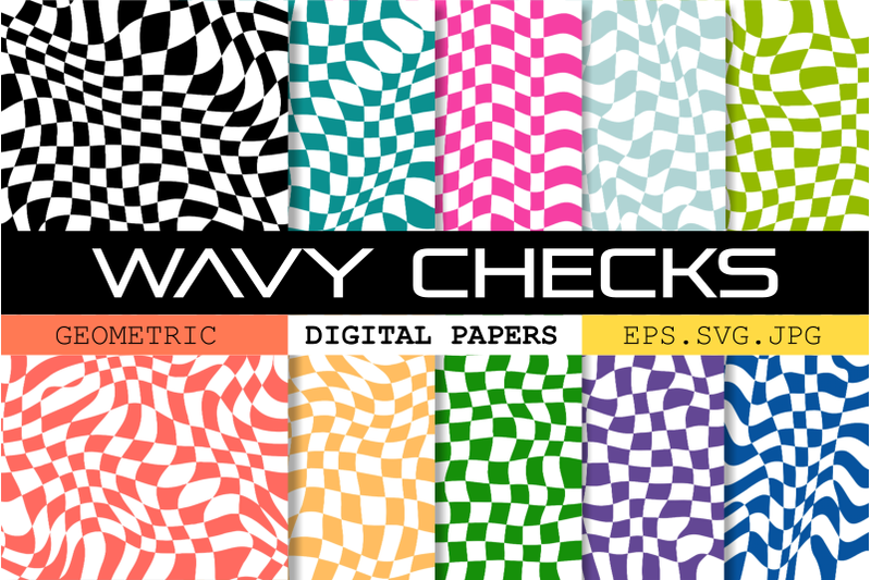 wavy-checks-geometric-retro-vector-patterns