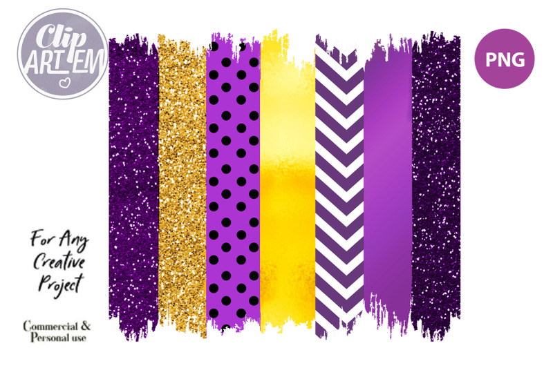 purple-yellow-glitter-brush-stroke-png-witth-transparent-background