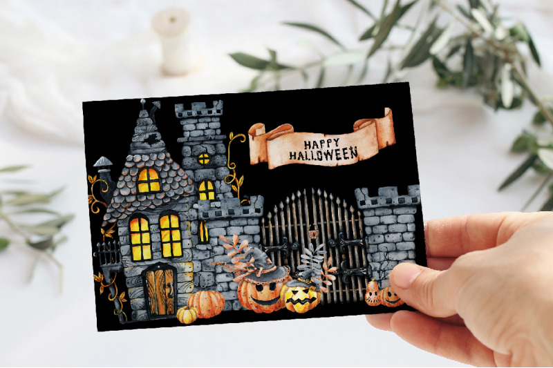 happy-halloween-scary-castle-clipart-digital-paper