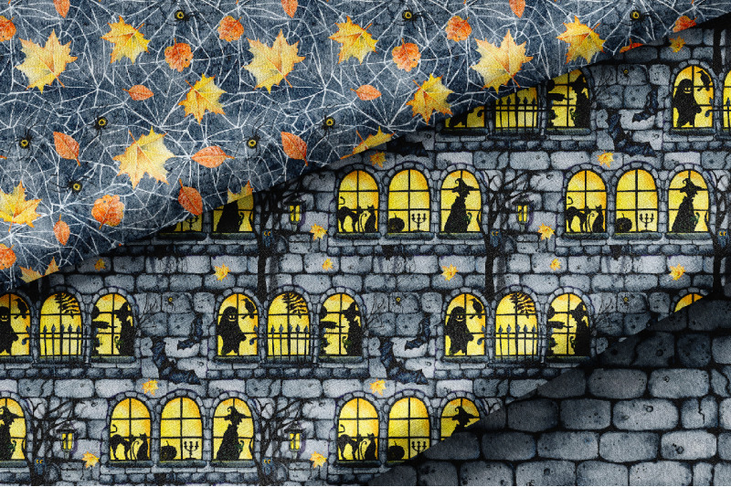 happy-halloween-scary-castle-clipart-digital-paper