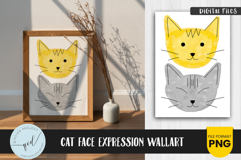 cat-face-expression-wall-art