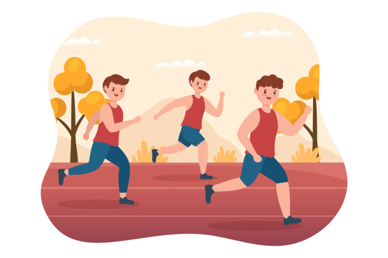 10-running-race-flat-illustration