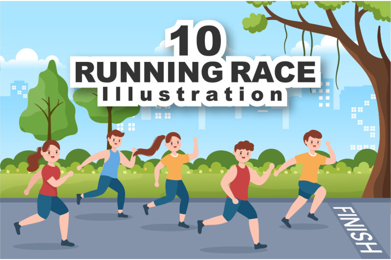 10-running-race-flat-illustration