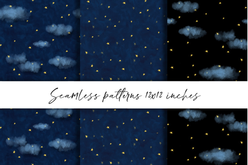 night-sky-seamless-patterns