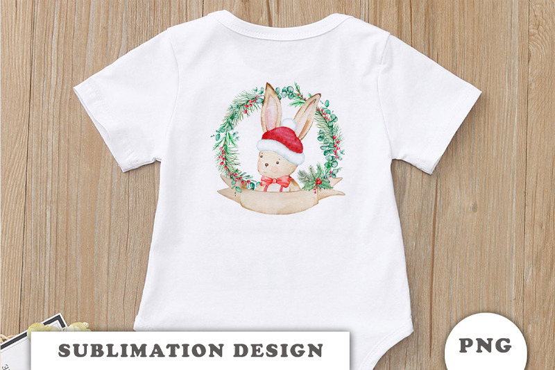 christmas-bunny-sublimation-design