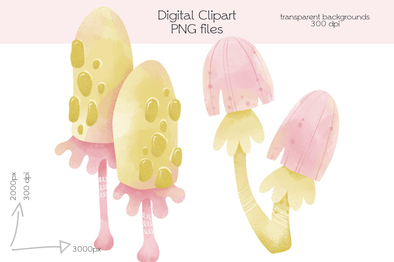 fantasy-mushrooms-clipart-png-files