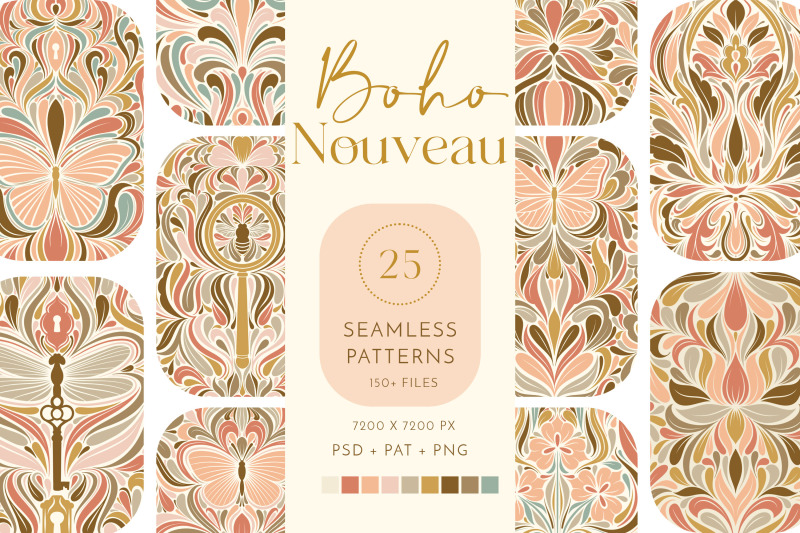 boho-nouveau-seamless-pattern-collection