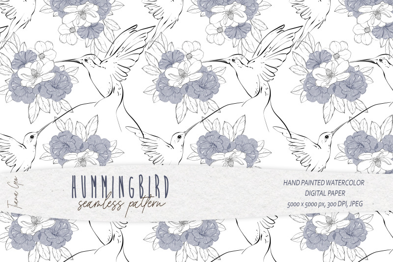 hummingbird-seamless-patterns-digital-paper-4-jpeg-files