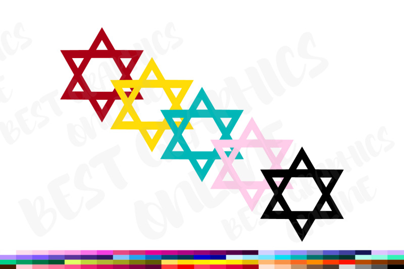 star-of-david-clipart-set-hanukkah-religion-planner-clipart