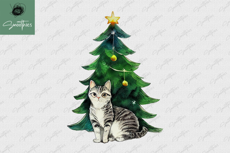 cute-cat-standing-next-to-christmas-tree