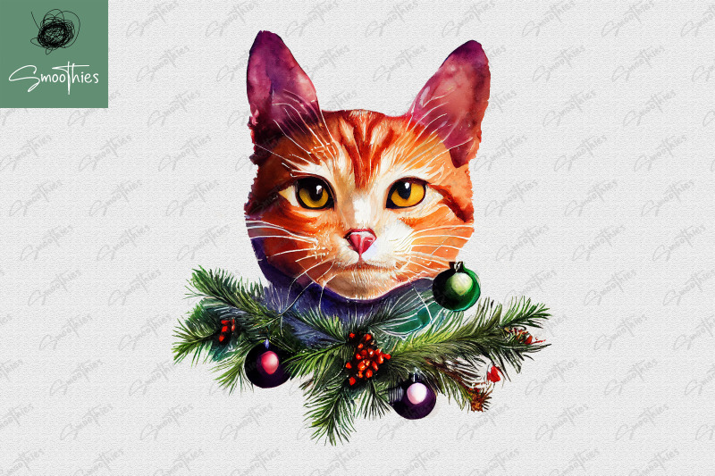 christmas-cat-with-flower