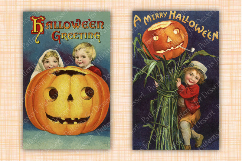 cute-vintage-halloween-pumpkin-cards
