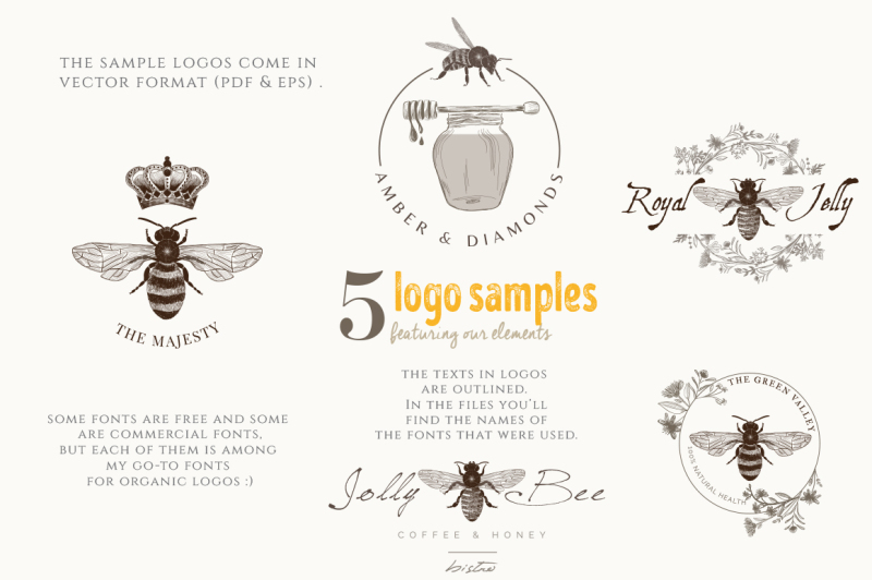 organic-logo-elements-honey