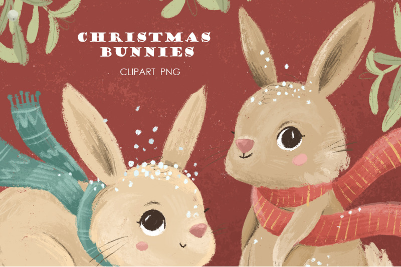 hand-draw-christmas-bunny