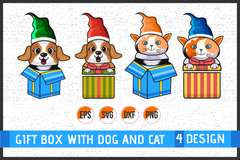 christmas-gift-box-with-dog-and-cat