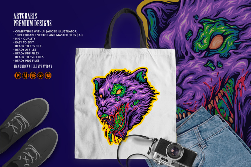 angry-werewolf-head-zombie-svg