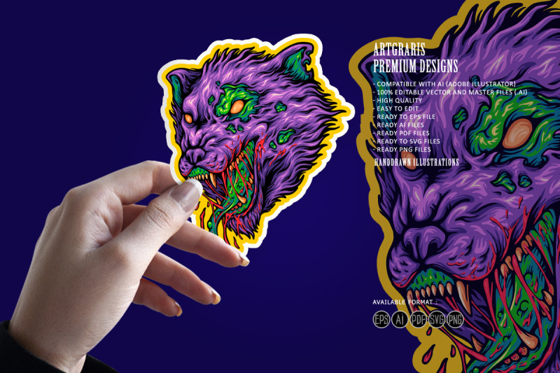 angry-werewolf-head-zombie-svg