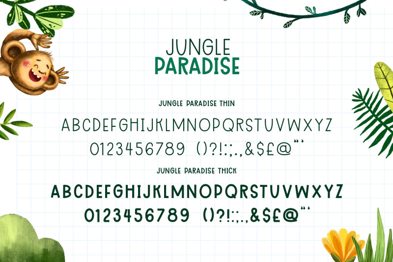 junge-paradise-font-duo-kids-fonts-childrens-fonts-fun-fonts