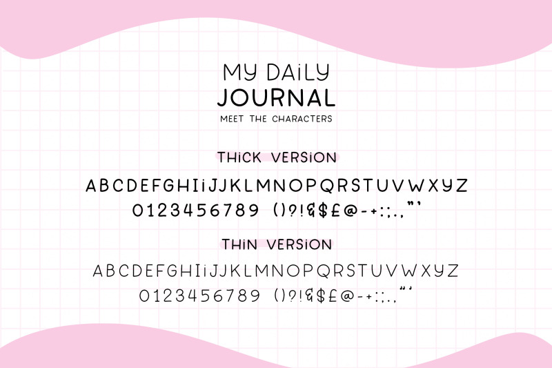 my-daily-journal-font-tidy-fonts-neat-fonts-craft-fonts