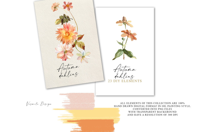 autumn-floral-clipart-dahlia-flowers-and-leaves