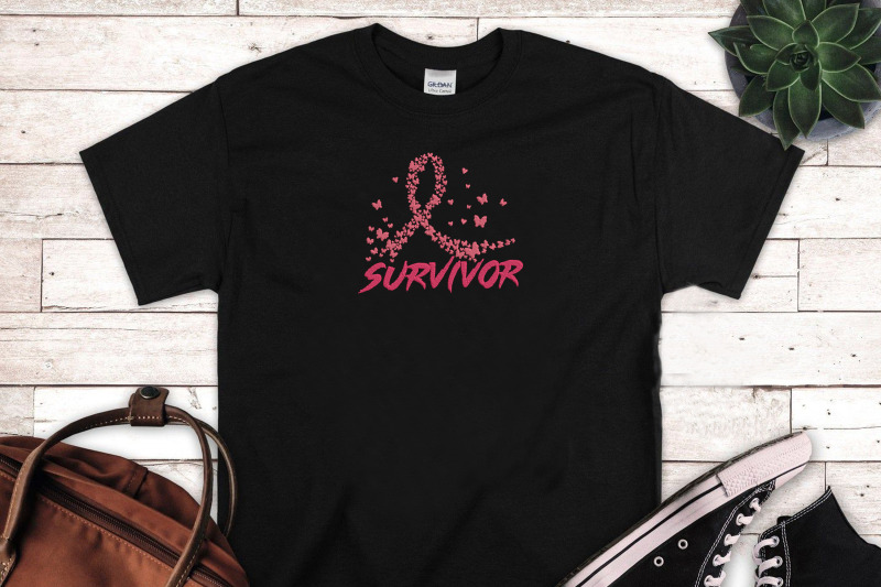 survivor-pink-ribbon-won-breast-cancer-embroidery
