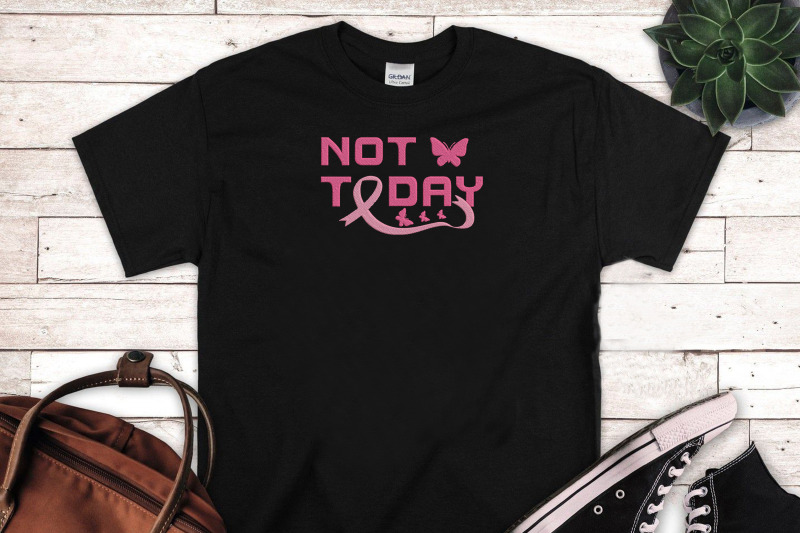 not-today-pink-ribbon-breast-cancer-embroidery