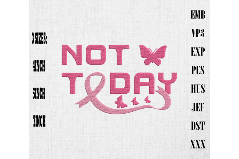 not-today-pink-ribbon-breast-cancer-embroidery