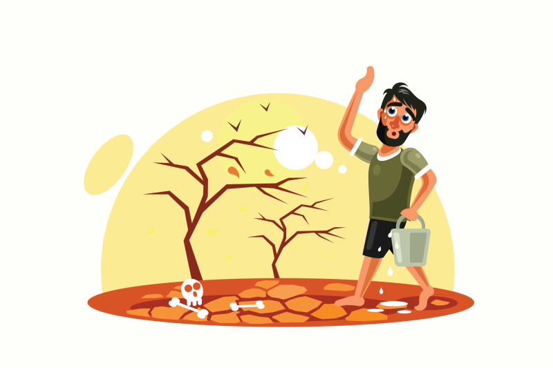 drought-disaster-vector-illustration