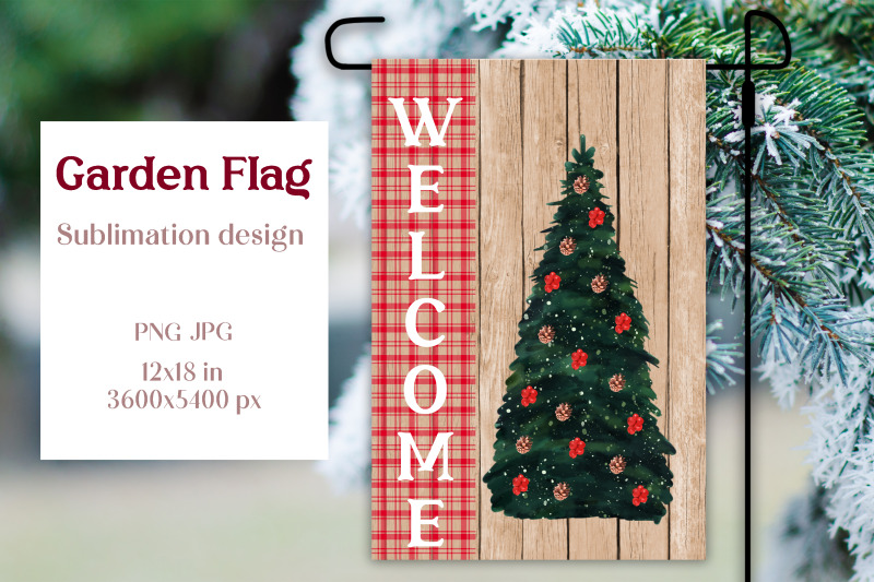christmas-garden-flag-sublimation-design-welcome