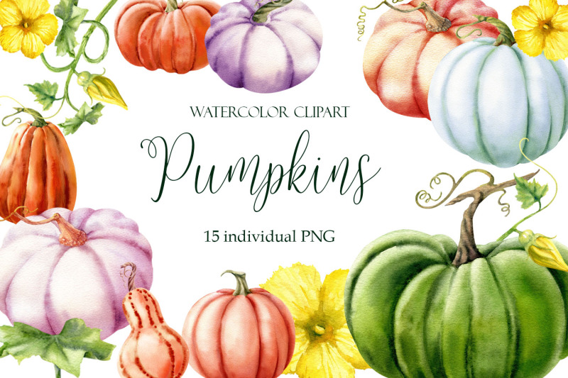 watercolor-pumpkins-clipart-png-hand-painted-individual-clip-art-tha