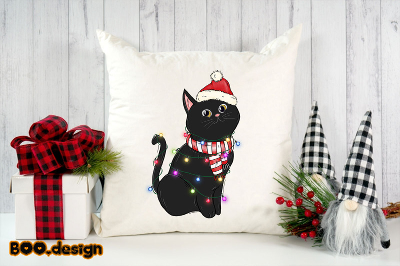 black-cat-christmas-graphics
