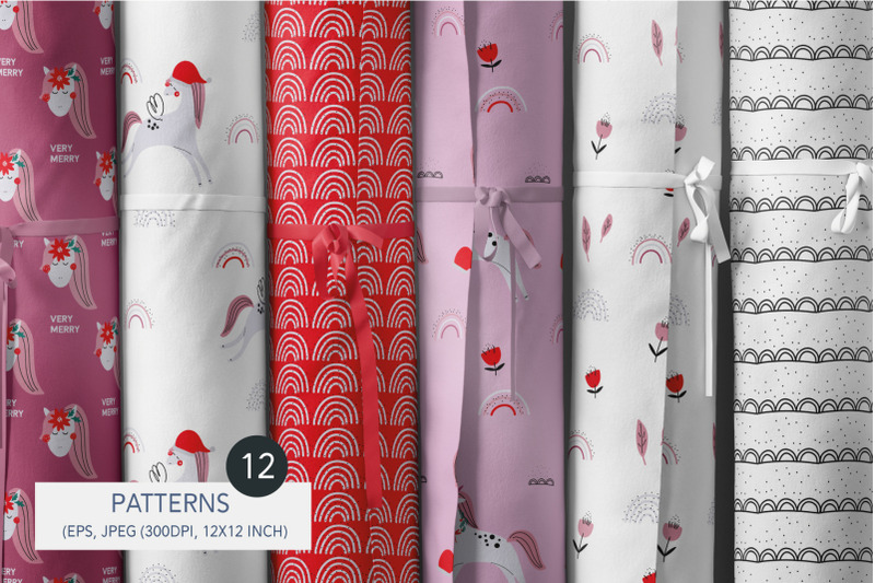 unicorn-christmas-clipart-and-patterns