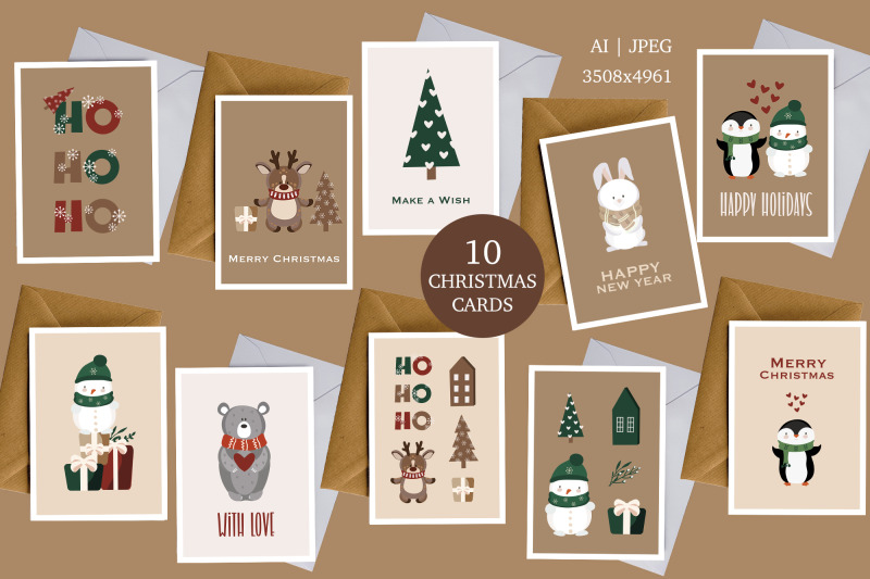 cute-christmas-animal-pre-made-cards