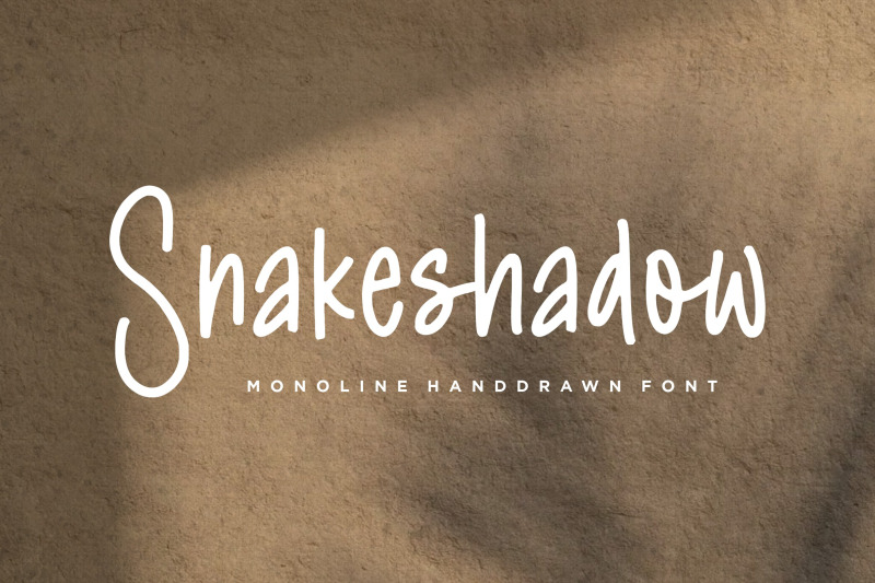 snakeshadow-is-a-monoline-handdrawn-font