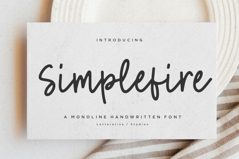 simplefire-monoline-handwritten-font