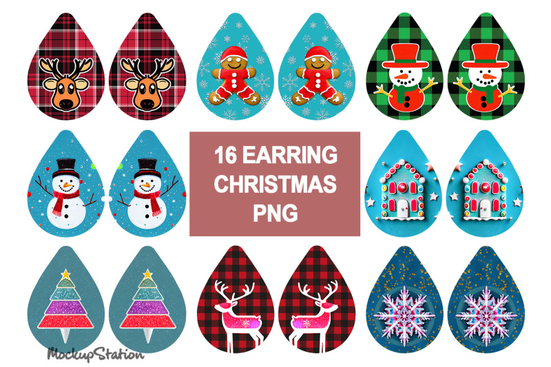 christmas-earring-sublimation-design-bundle-16-winter-teardrop-png
