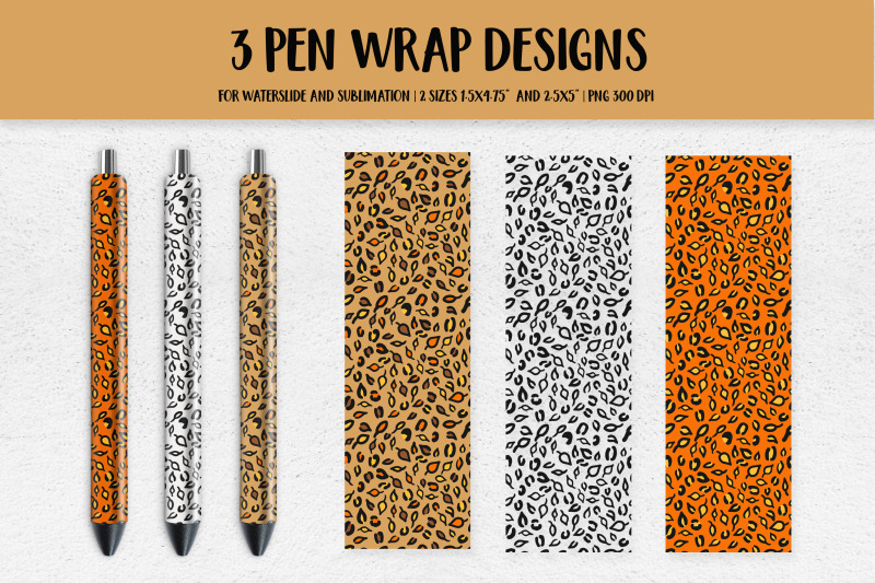 autumn-pen-wrap-fall-pen-wrap-leopard-print-pen-wrap-png