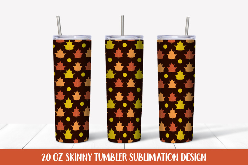 autumn-tumbler-wrap-sublimation-maple-leaves-skinny-tumbler