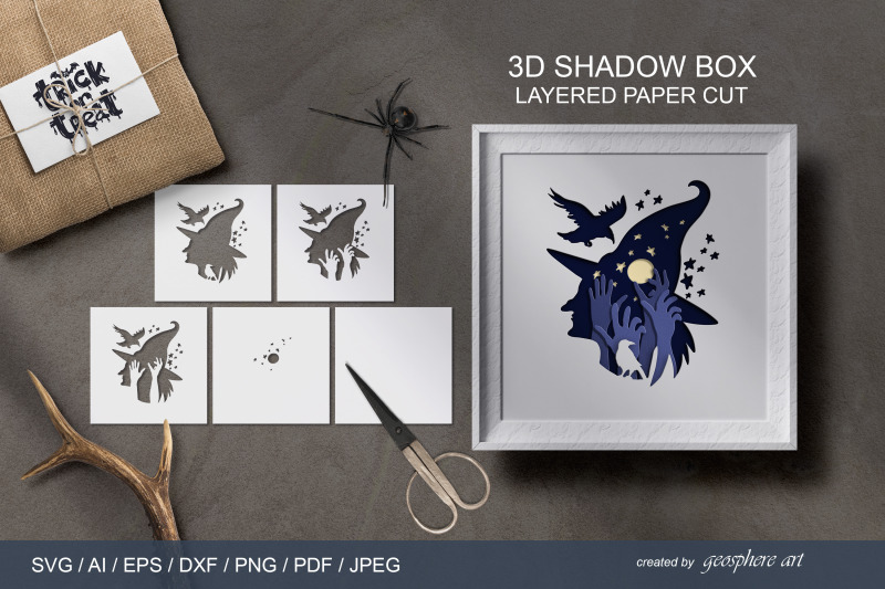 halloween-witch-hat-3d-shadow-box-layered-papercut-svg