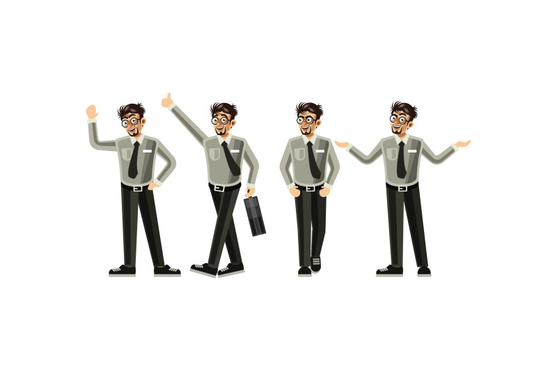 employee-character-set-graphics-vector-illustration