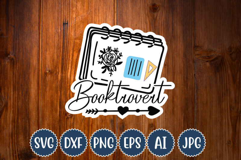 book-lover-sticker-design