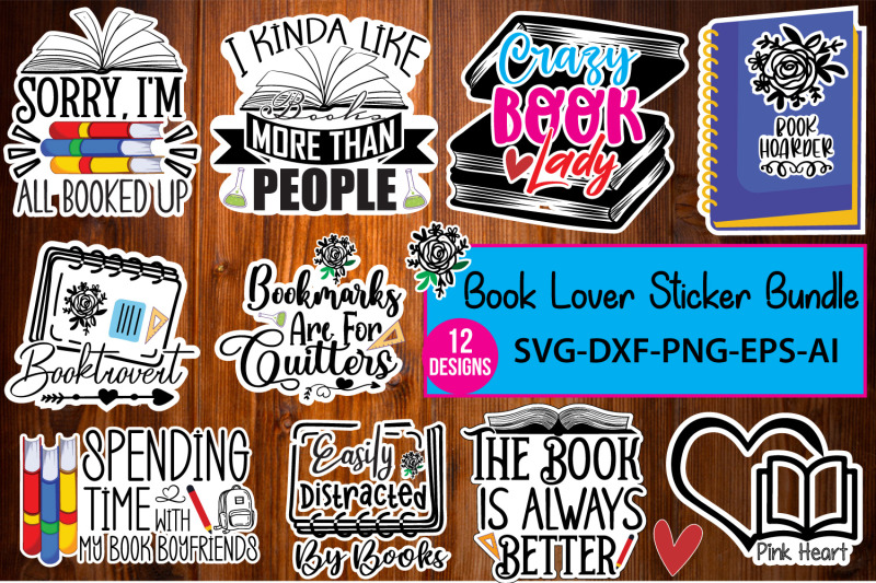 book-lover-sticker-design