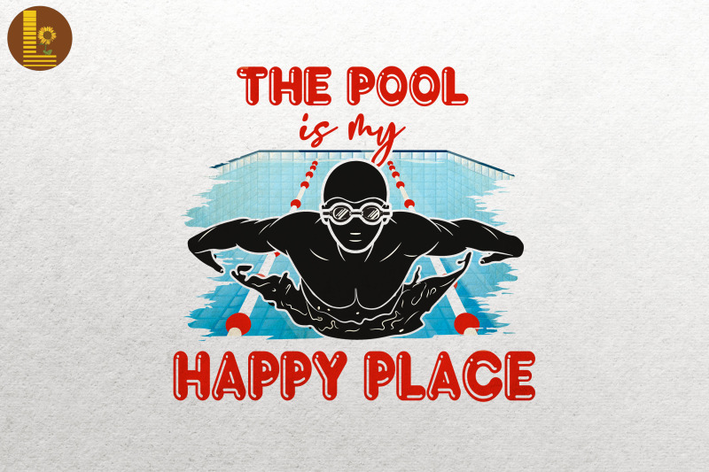 the-pool-is-my-happy-place-swimmer-gift