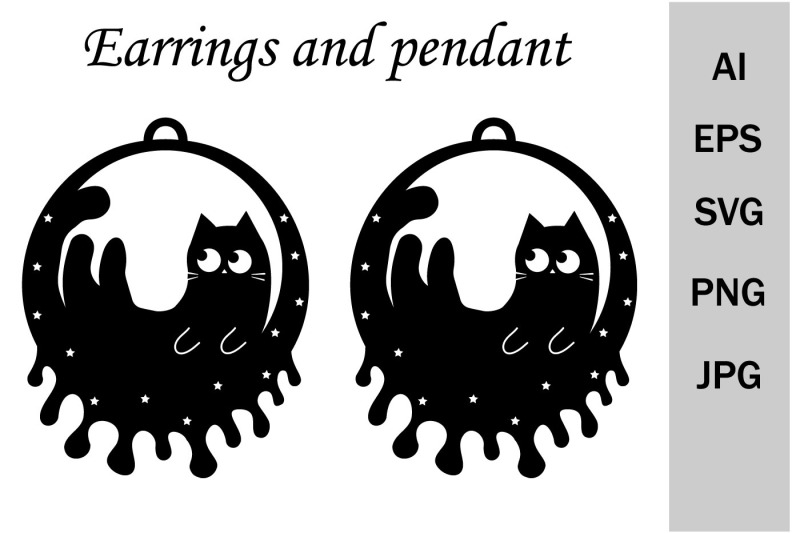 cute-cat-earrings-and-pendants-svg-template-cutting-file