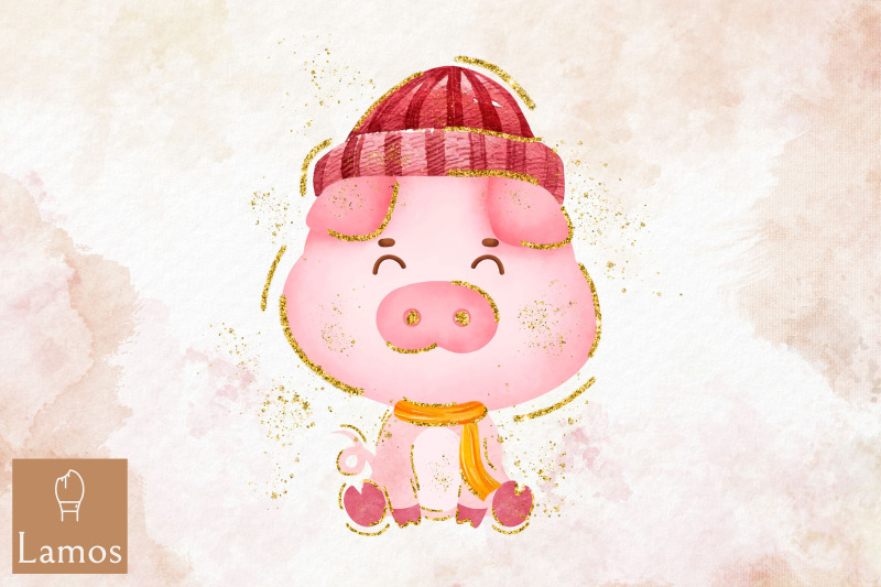 hello-winter-happy-pig-clipart