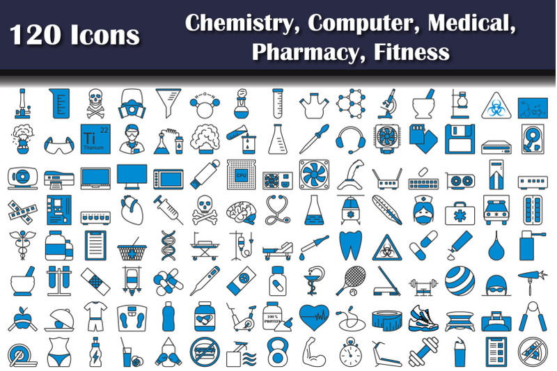 120-icons-of-chemistry-computer-medical-pharmacy-fitness