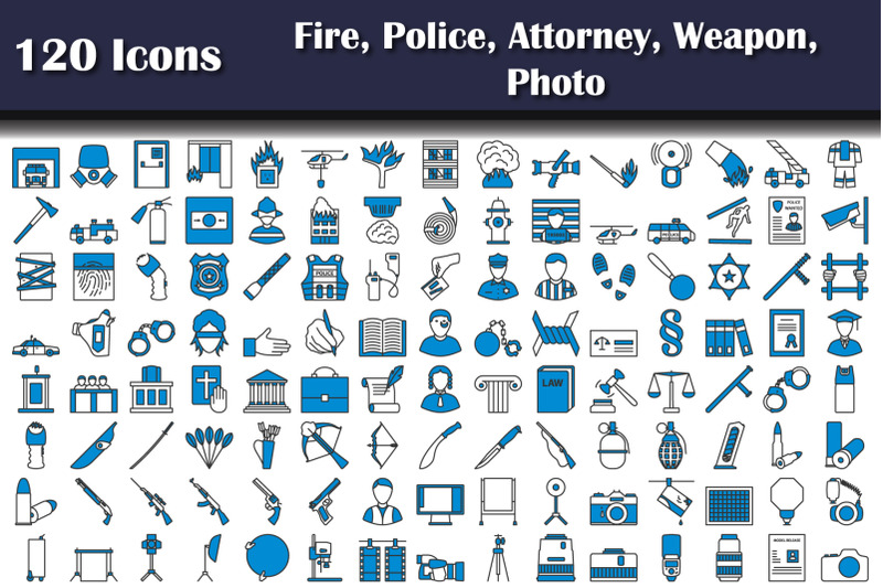 120-icons-of-fire-police-attorney-weapon-photo